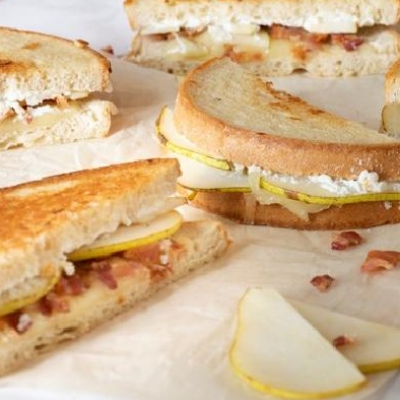 Bartlett Pear & Bacon Grilled Cheese Sandwich