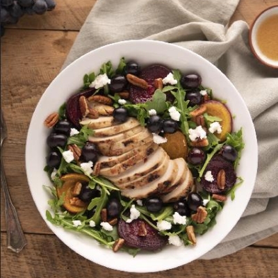 Roasted Blue Grapes & Beet Salad