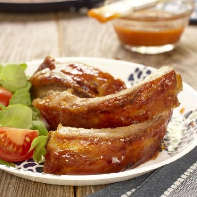 Ontario Peach-Glazed Ribs