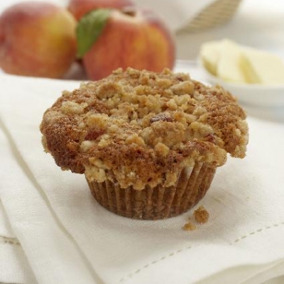 Ontario Peach Streusel Muffins