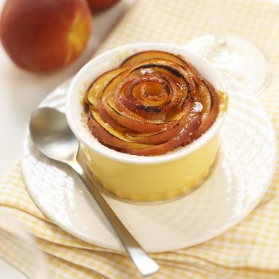 Individual Peach and Amaretti Cheesecakes