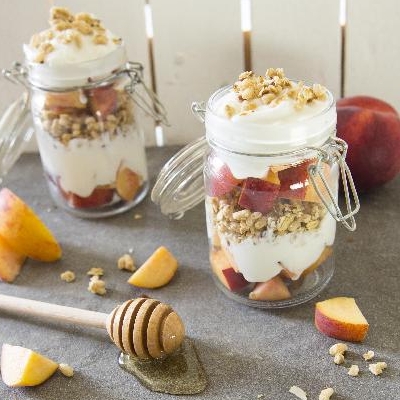 Grilled Ontario Peach Breakfast Parfait